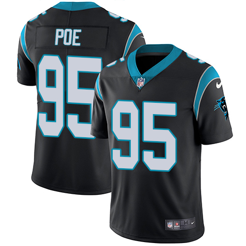 Nike Panthers #95 Dontari Poe Black Team Color Men's Stitched NFL Vapor Untouchable Limited Jersey - Click Image to Close